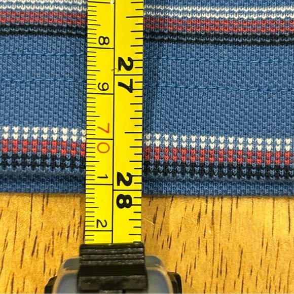 Brooks Brothers 1818 Blue Striped Cotton Pique Henley L - Picture 9 of 9